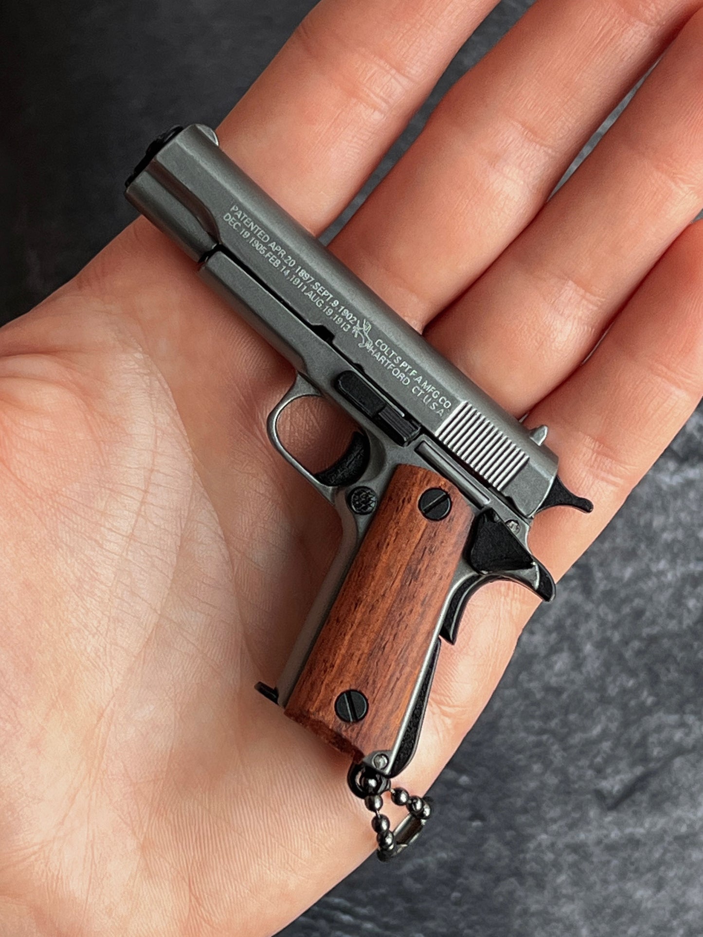 Clickraid™ Colt Wooden Grip Detachable Keychain