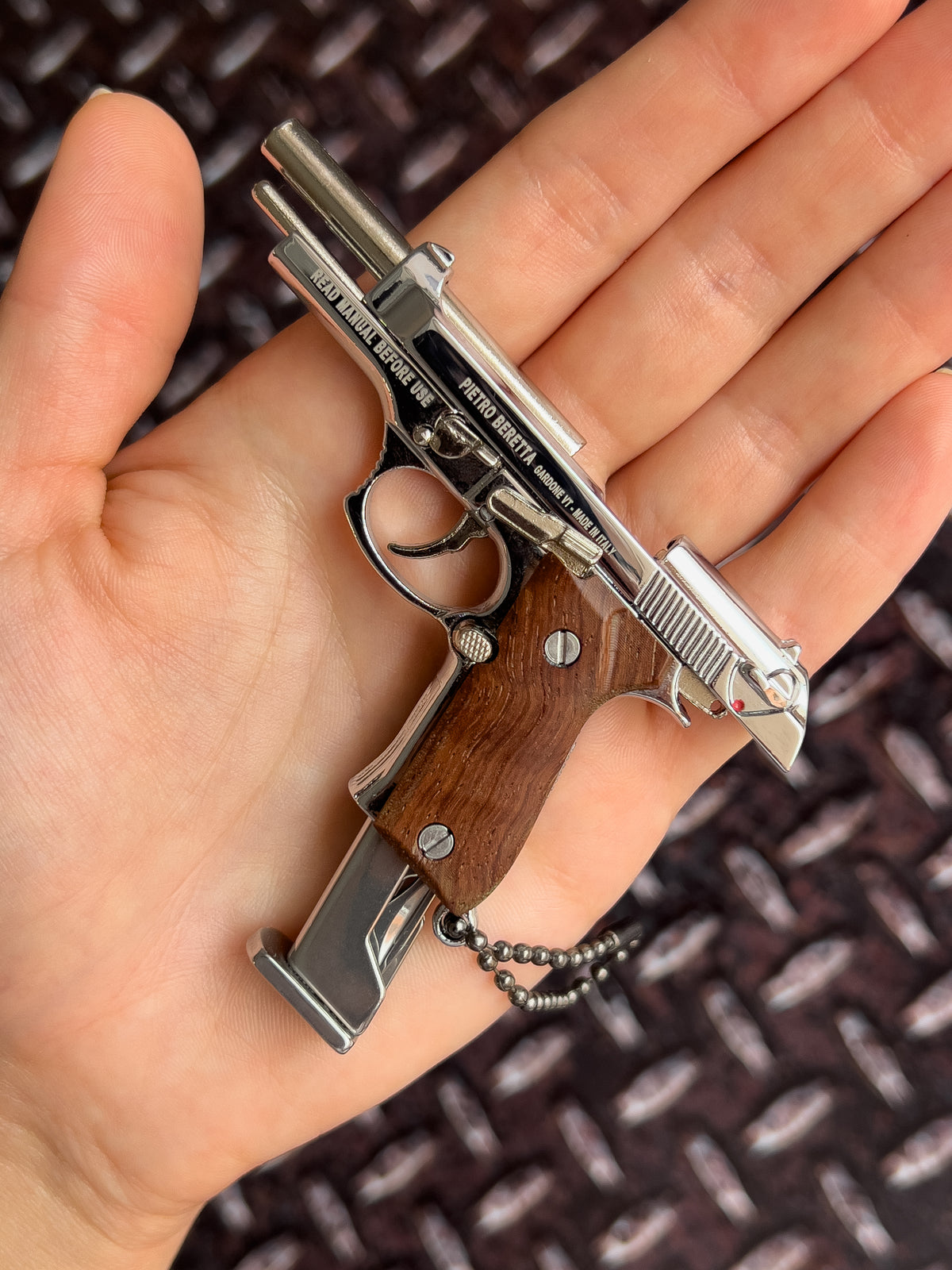 Clickraid™ Beretta Wooden Grip Multi-Tool Keychain